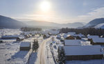 冬季喀纳斯禾木古村落雪景雪乡