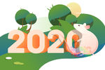 新年快乐矢量图