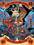 国潮复古牛插画