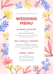 花卉婚礼菜单