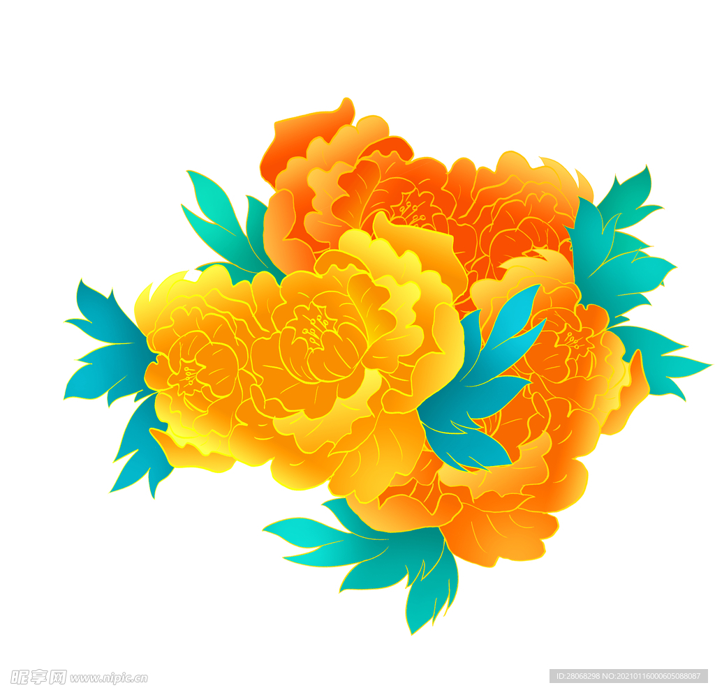鲜花装饰元素