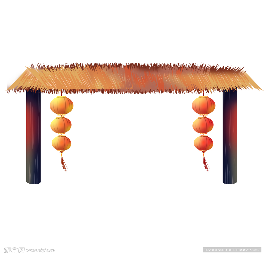 卡通装饰灯笼元素
