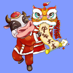 卡通牛