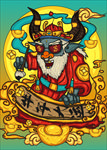 国潮牛年大运插画
