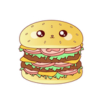 美味汉堡插画