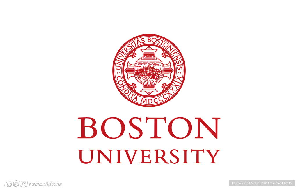 美国波士顿大学 校徽 LOGO