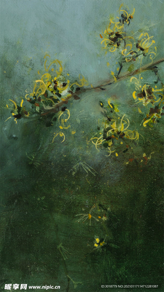 梅花油画