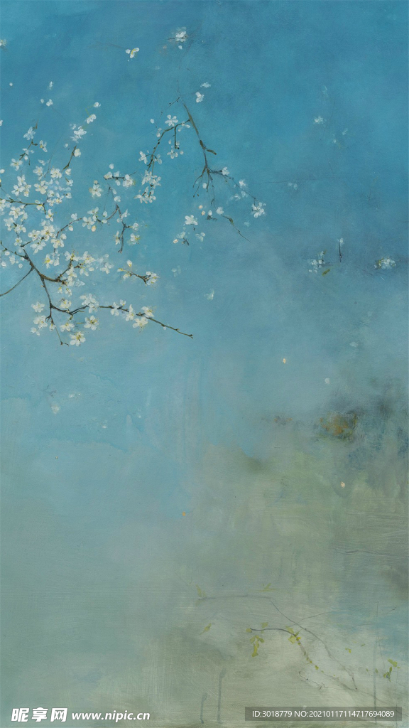 梅花油画
