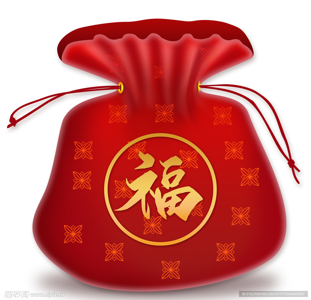 红色喜庆过节荷包