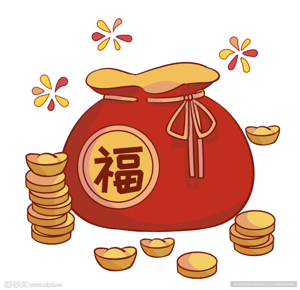 新年金币福袋插画