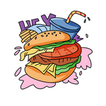 快餐插画