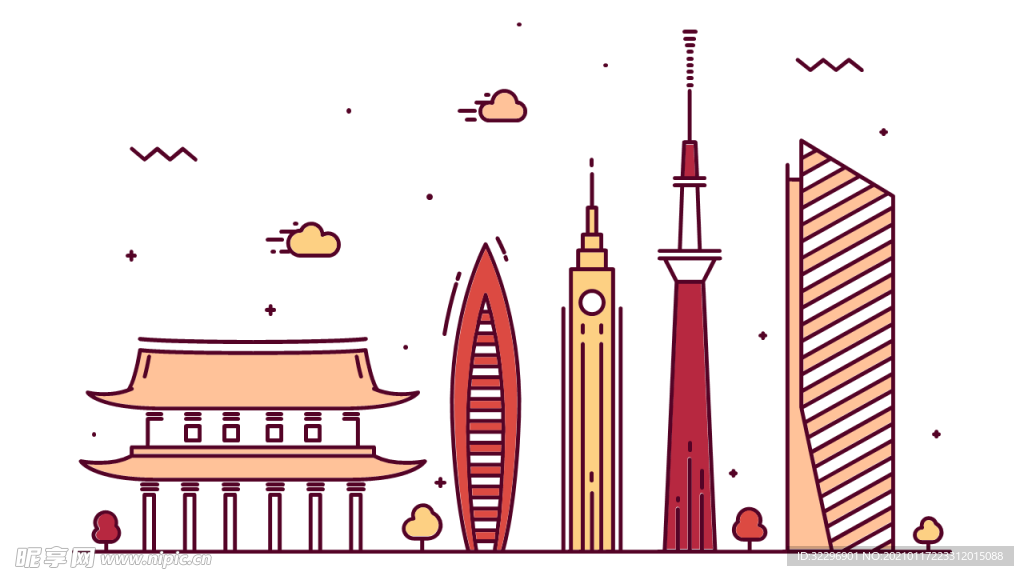 城市  地标 建筑素材