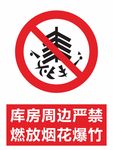 库房周边严禁燃放烟花爆竹