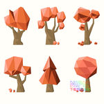 low poly 小树