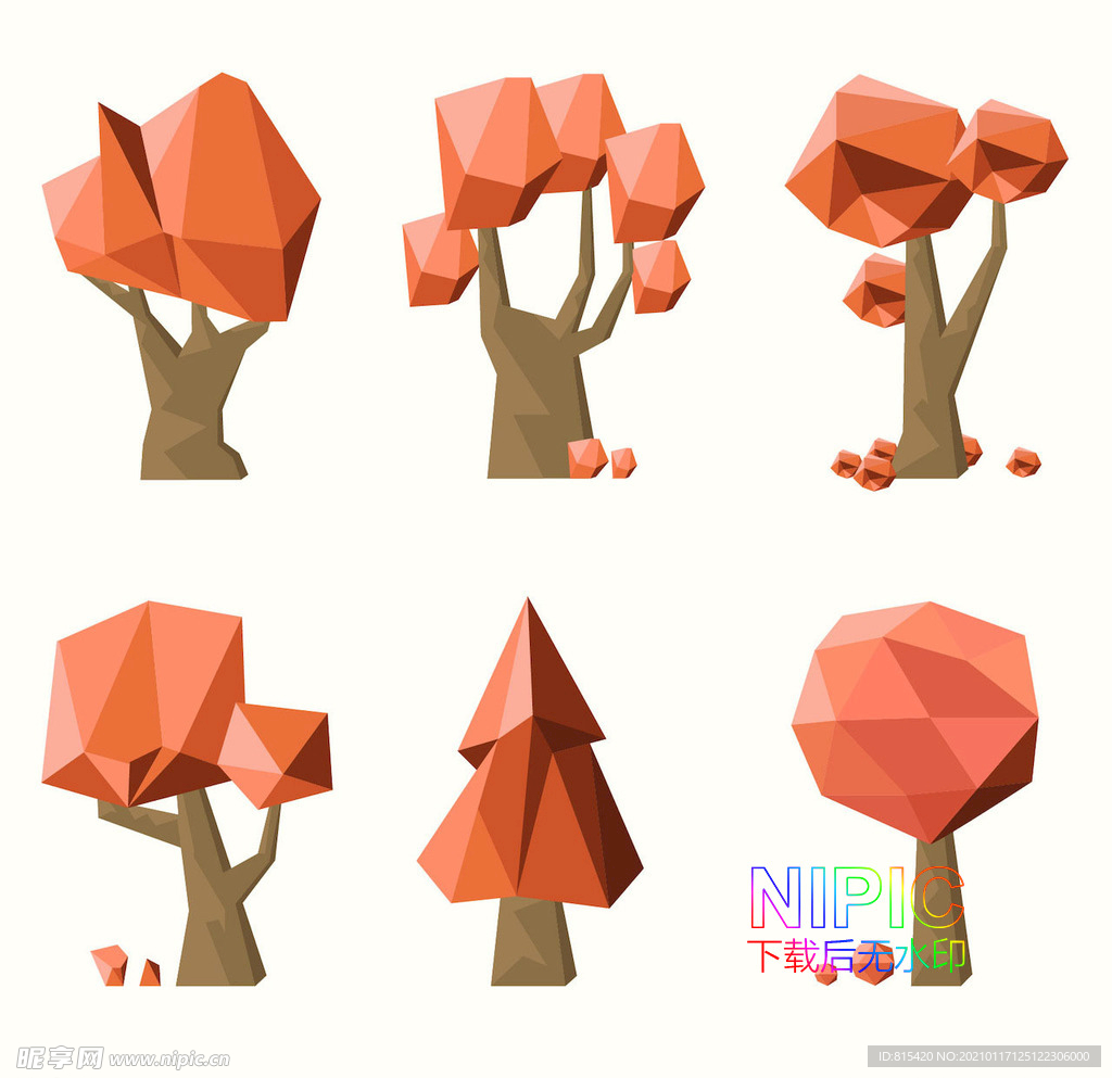 low poly 小树