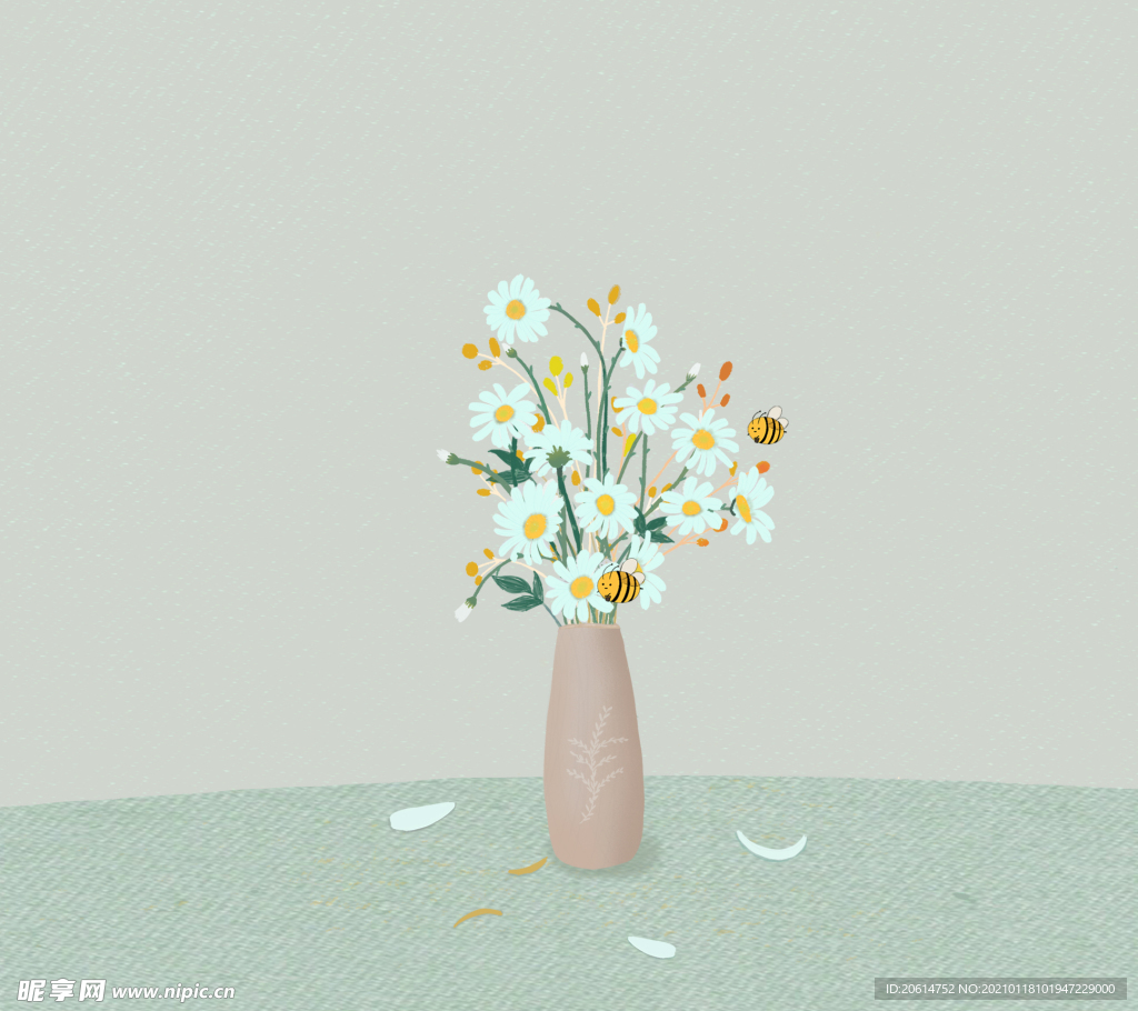 花瓶里的花朵