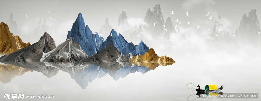 轻奢山水画