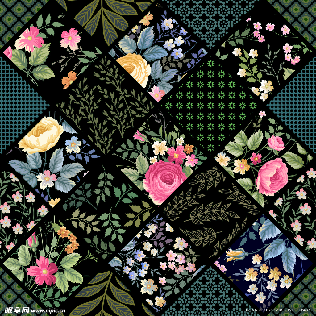 格子花