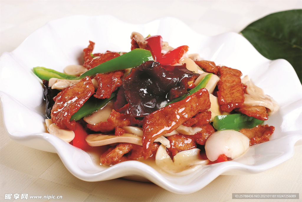 口磨炒肉片