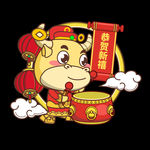卡通牛