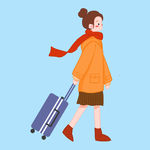 女孩旅游出行