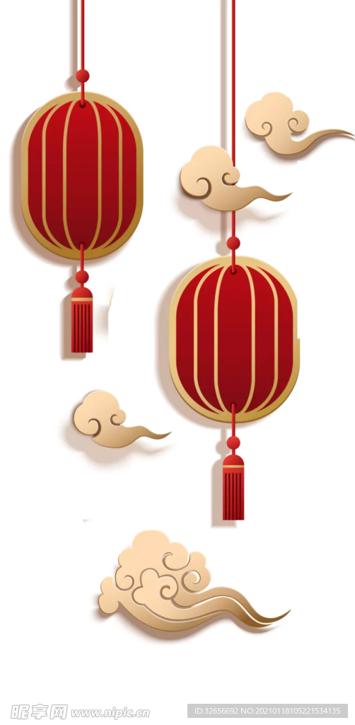 灯笼祥云素材