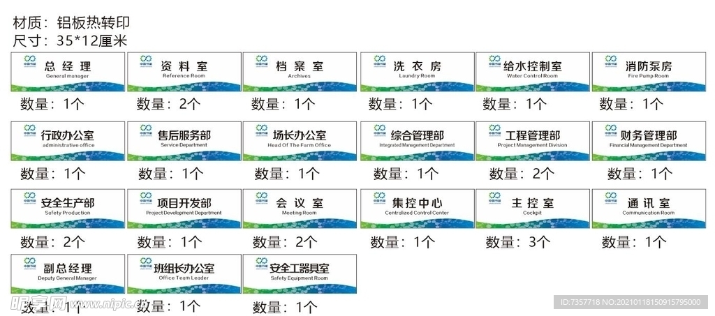 科室牌
