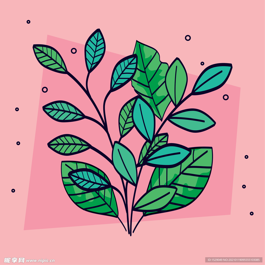 矢量手绘花朵