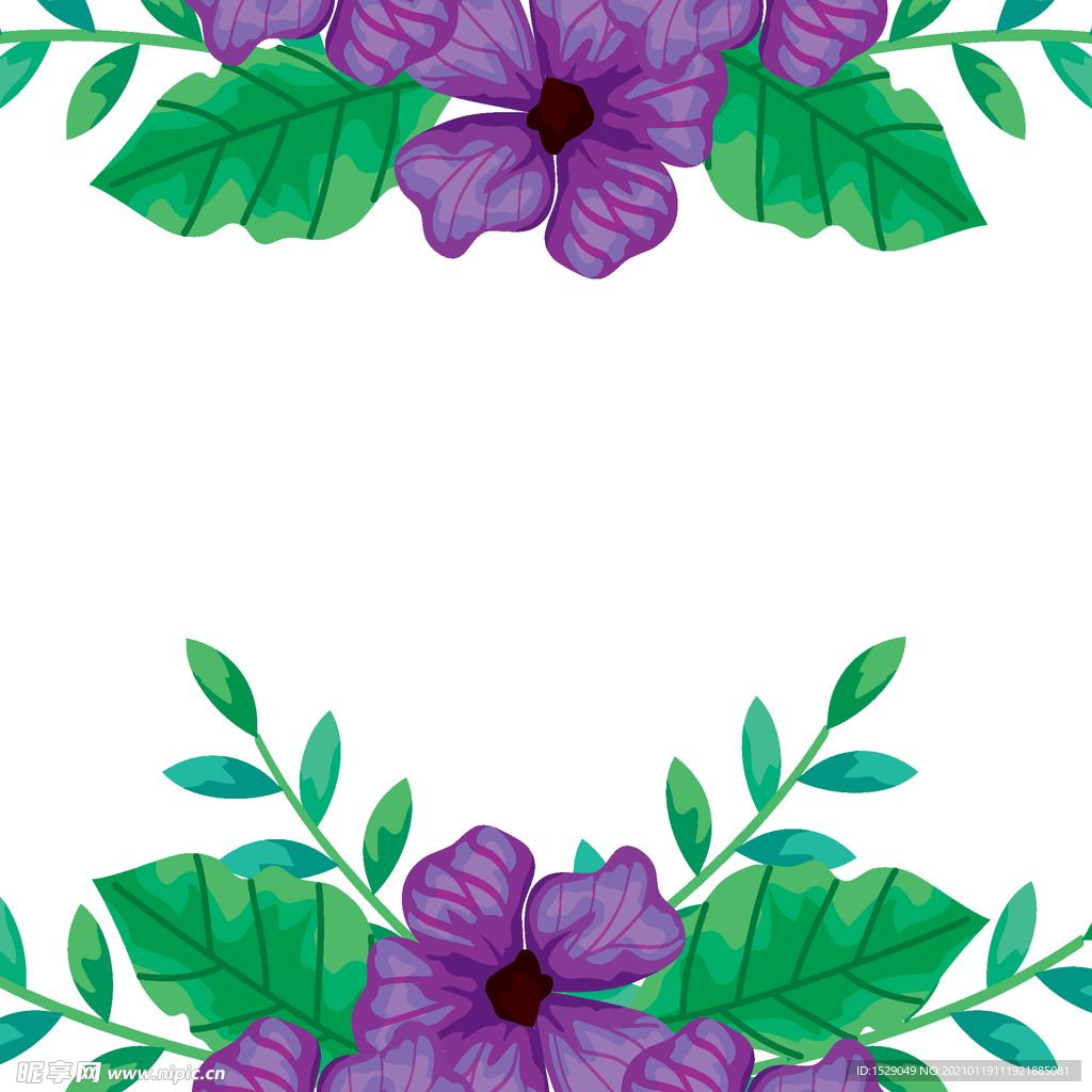 矢量手绘花朵