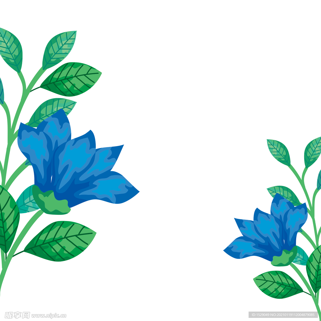 矢量手绘花朵
