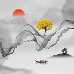 轻奢山水画