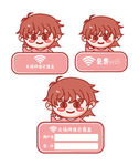 粉色卡通人物可爱wifi门贴