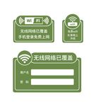 绿色小清新wifi密码门贴