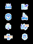 创意蓝色免费无线网wifi图标