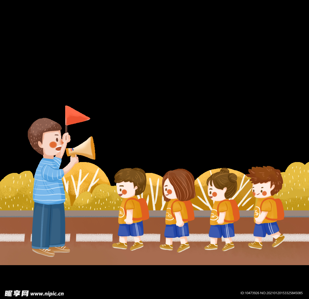 学生排队题材