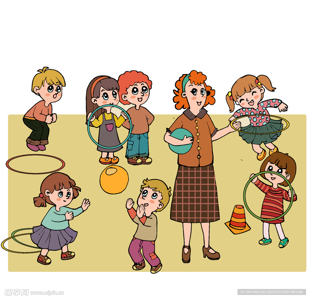 老师和同学一起游戏