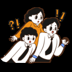 一群惊讶的表情
