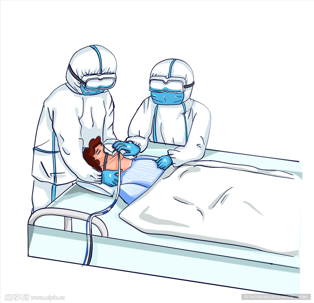 医生抢救病人的儿童画图片