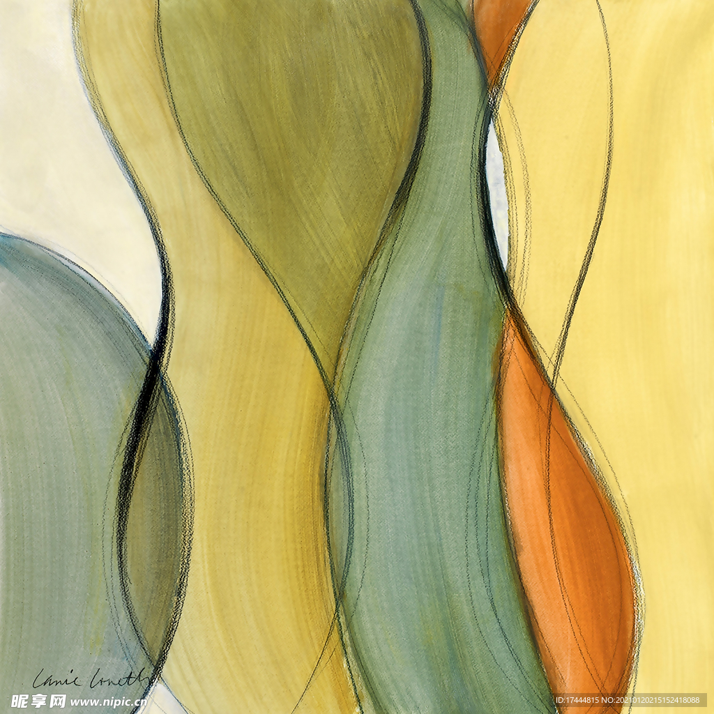 清新色彩几何装饰画
