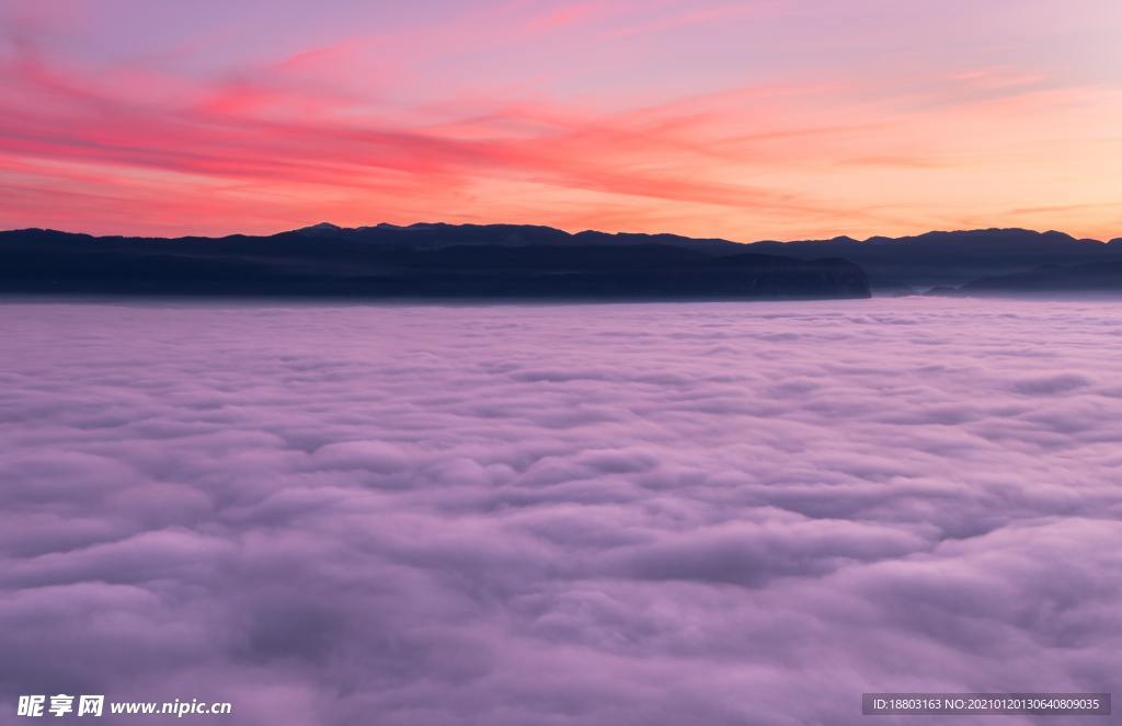 天空黄昏景