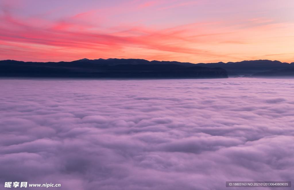 天空黄昏景