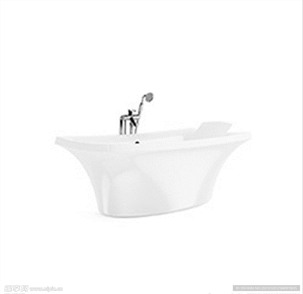 C4D模型坐浴浴缸