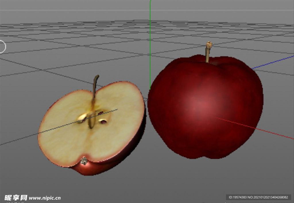 C4D模型苹果