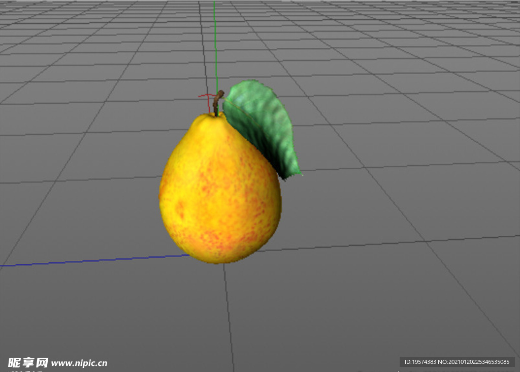 C4D模型梨子