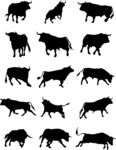牛动物剪影