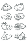 素描水果