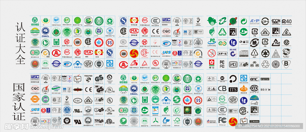 各类认证标志