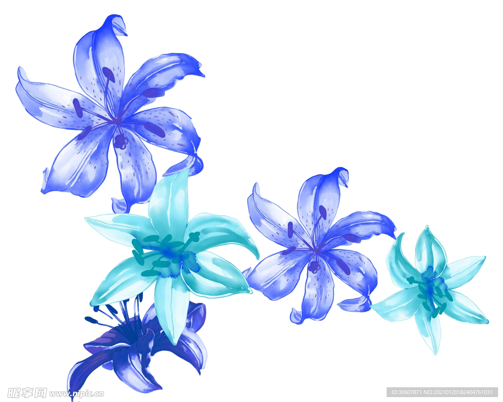 水彩花