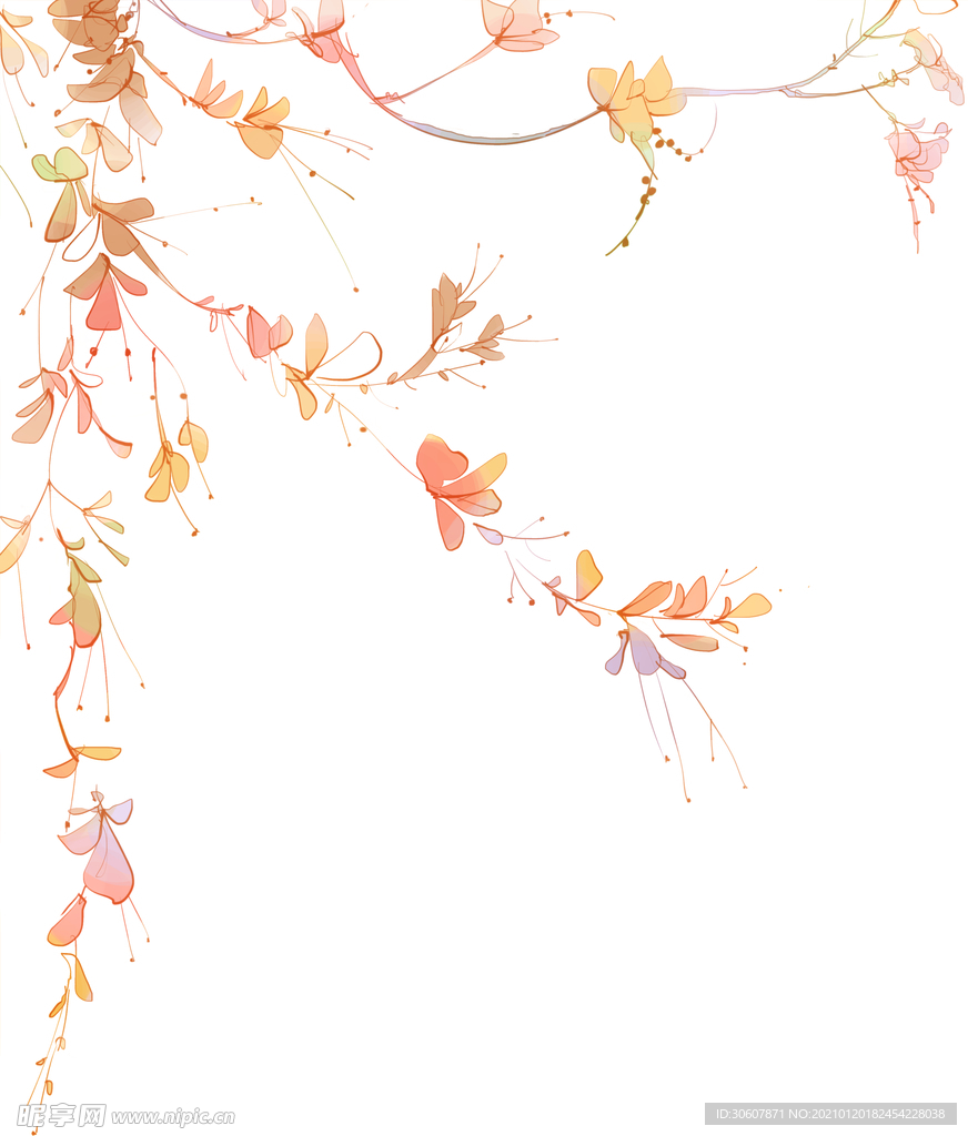 水彩花
