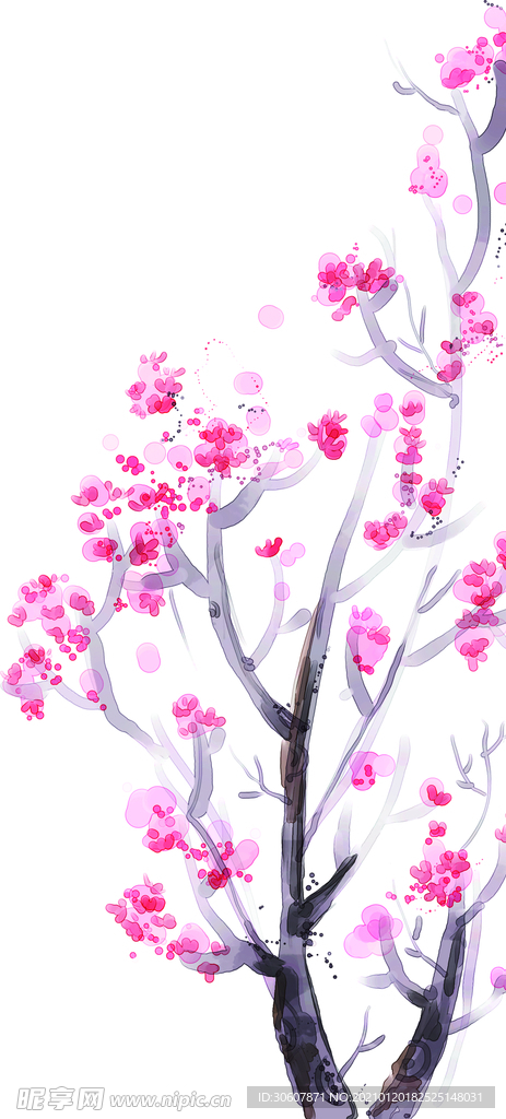 水彩花